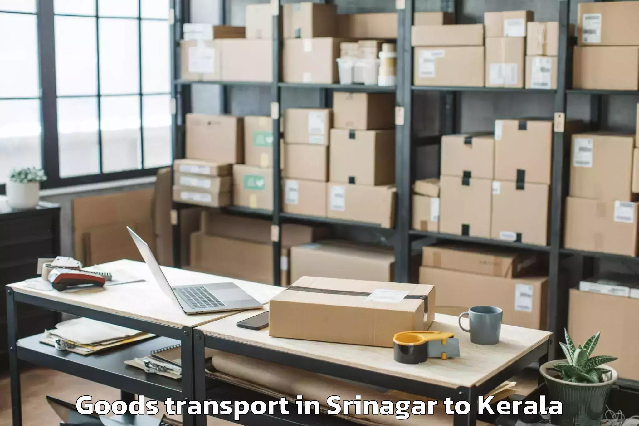 Leading Srinagar to Cochin Port Kochi Goods Transport Provider